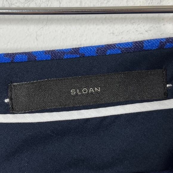 Banana Republic Women's Sloan Pants 6 Blue Ankle Anna Geometric Print Stretch - Picture 7 of 9